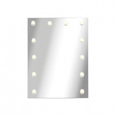 Зеркало GFmark гримёрное с подсветкой 600х800 мм, на 12 светодиодныхламп (без ламп) с цоколем Е14 (40821)