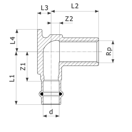 Viega Водорозетка Sanpress