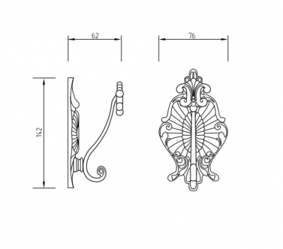 MIGLIORE Elisabetta 17002 крючок, бронза