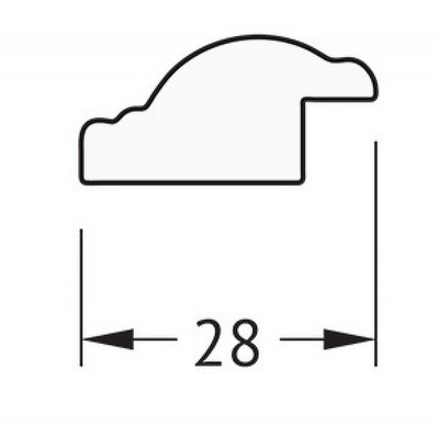 Зеркало настенное Evoform Definite 138х48 в багетной раме Витой махагон 28 мм BY 0710