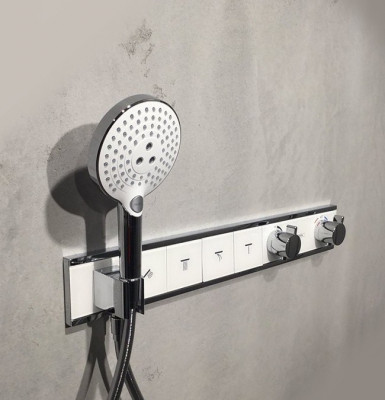 Термостатический смеситель для ванны 15357400 Hansgrohe RainSelect (белый хром)