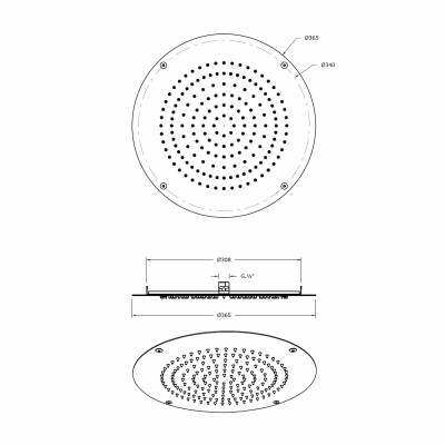 Верхний душ Graffio KINGS KI011IX, хром