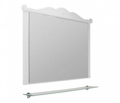 Зеркало прямоугольное MIXLINE Прованс-105 с полкой белый ясень (536525)