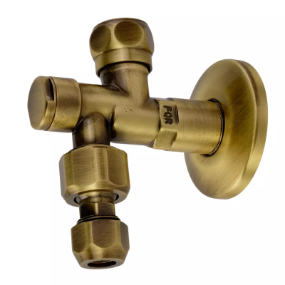 Кран-фильтр MIGLIORE Ricambi 31748 1/2" х 1/2", с переходником на 3/8" и цангой для жесткой подводки, бронза