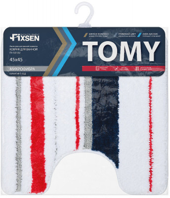 Коврик для туалета Fixsen Tomy 45х45 FX-5010U красный белый