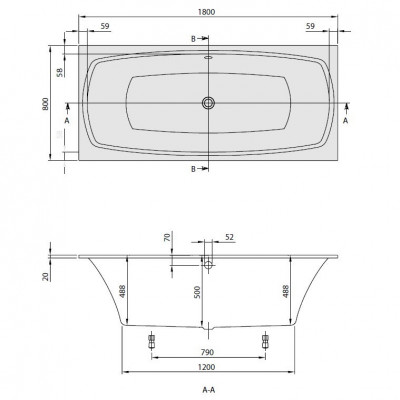 Villeroy & Boch MY ART UBQ180MYA2V-01 ванна, 180см х 80см, кварил, белый Alpin