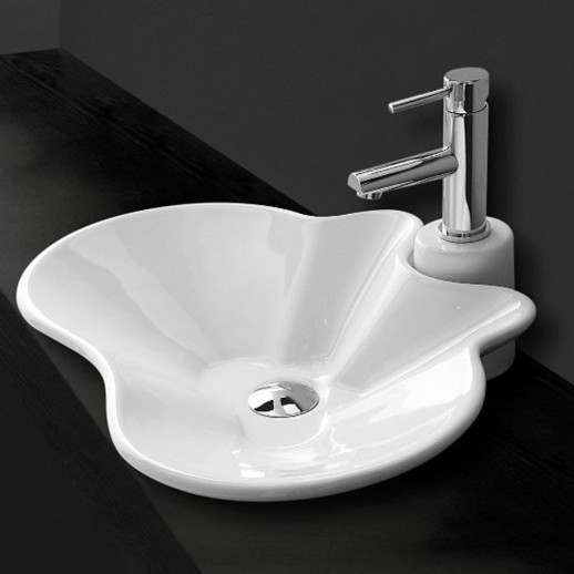 CERAMICA ALA FLY F317 раковина на столешницу, 67 см х 40 см