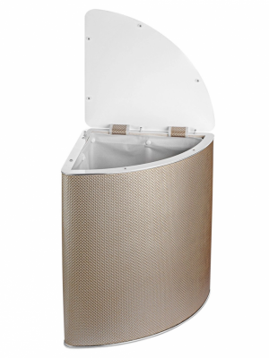 Geralis RBH-U Ромб корзина для белья темная, кант хром, угловая