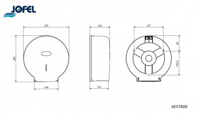 Дозатор для туалетной бумаги Jofel Black AE57600