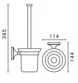 Щетка для унитаза подвесная ART&MAX BOHEMIA AM-E-4281-Br