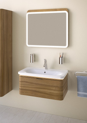 Тумба с раковиной Vitra Nest Trendy 80 56138 подвесная Натуральное дерево