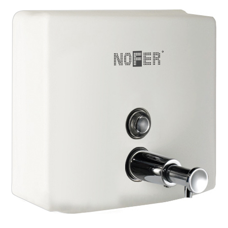 Диспенсер для мыла NOFER INOX 03004.W 1200 мл, сталь/белый