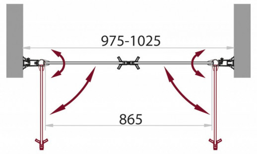 Душевая дверь в нишу BelBagno SELA-B-2-100-Ch-Cr