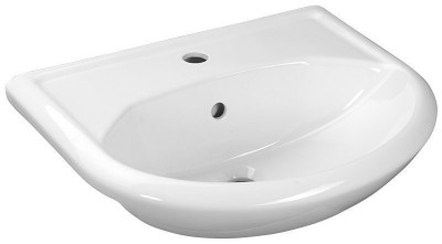 Тумба Style Line Эко Стандарт №9 55 (ЛС-00000339) с раковиной, белая 