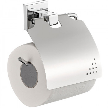 Держатель туалетной бумаги Haiba HB8603 с крышкой (металл) хром
