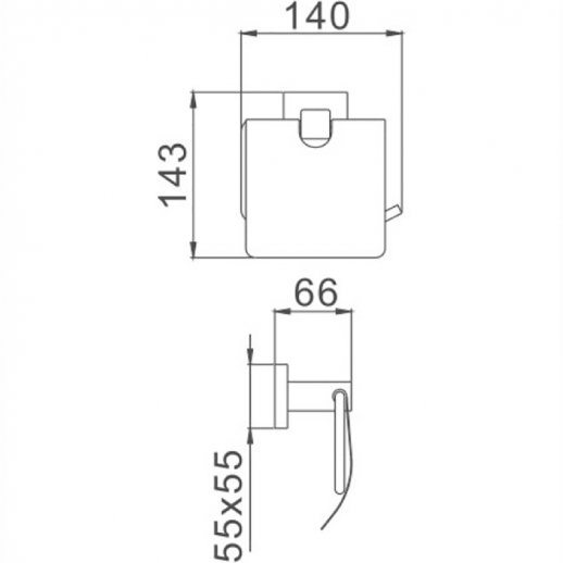 Держатель туалетной бумаги Haiba HB8603 с крышкой (металл) хром