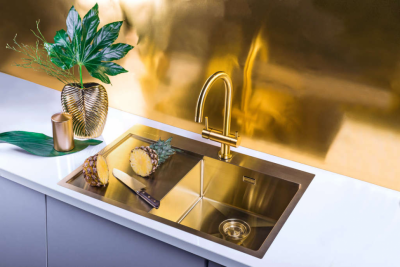 Мойка OMOIKIRI AKISAME 78-LG-R нерж.сталь золото прямоугольная 780x510 (4973086)