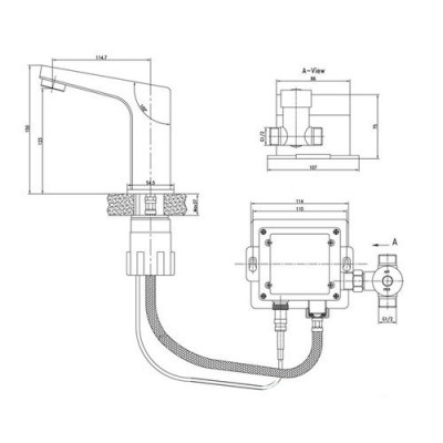 Lemark Project LM4650CE смеситель для умывальника сенсорный, хром