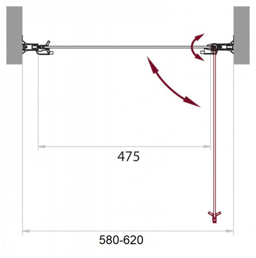 Душевая дверь в нишу BelBagno SELA-B-1-60-C-Cr