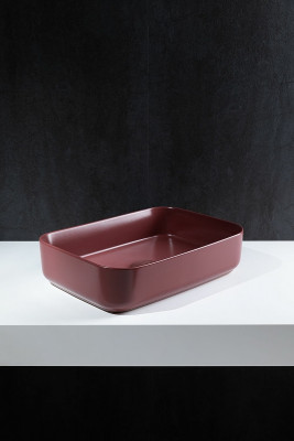 Раковина-чаша Allen Brau Fantasy 50 4.11021.BD бордо прямоугольная