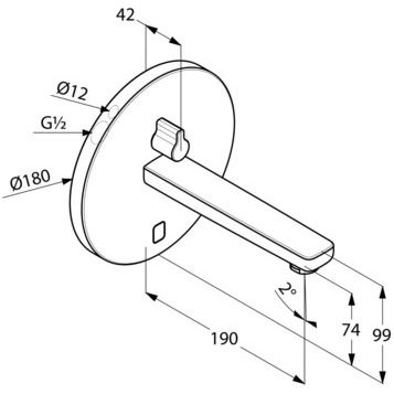 Смеситель для раковины KLUDI ZENTA хром 3850105