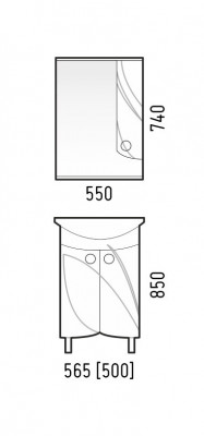 Тумба под раковину Corozo Ультра Флора 55 SD-00000362 белая
