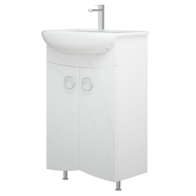 Тумба под раковину Corozo Ультра Флора 55 SD-00000362 белая