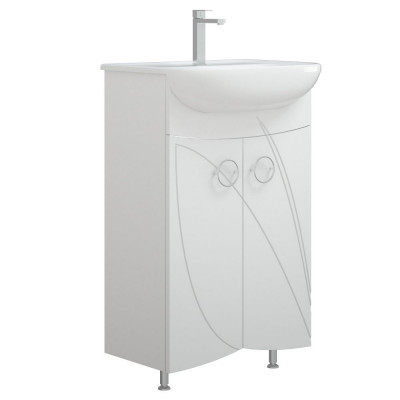 Тумба под раковину Corozo Ультра Флора 55 SD-00000362 белая