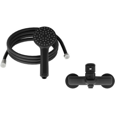 Смеситель для ванны Aringa Рейн AR02006BL черный настенный