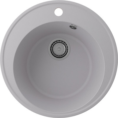 Кухонная мойка Ulgran Quartz Nora 485-02 круглая 485х485х200 одна чаша лен