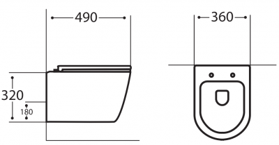 Унитаз Avimano Intuition 1000073 подвесной с микролифтом, серый матовый