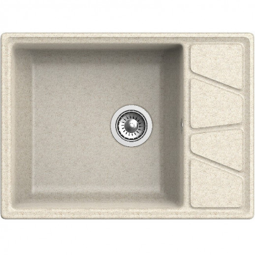 Мойка для кухни GranFest Vertex GF-V-680L бежевая прямоугольная искусственный мрамор