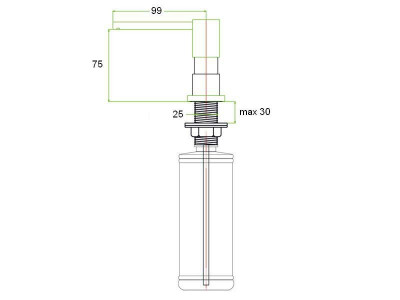 Zorg Inox ZR-22 КВАРЦ дозатор жидкого мыла встраиваемый, кварц