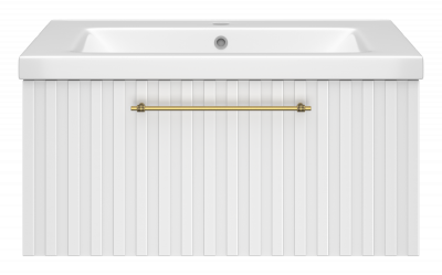 Тумба под раковину Brevita Alicante 80 подвесная (белая) ALI-09080-0101Я