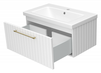 Тумба под раковину Brevita Alicante 80 подвесная (белая) ALI-09080-0101Я