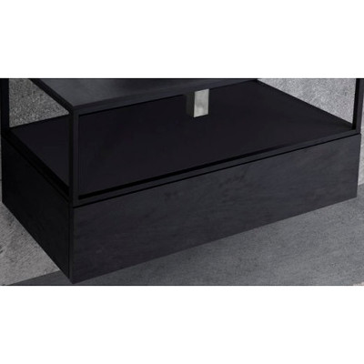 Тумба в ванную Cezares Cadro 70 CADRO-70-1C-SO-NR-BLUM подвесная Nero