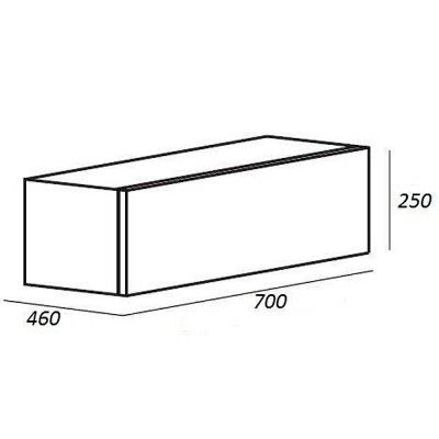 Тумба в ванную Cezares Cadro 70 CADRO-70-1C-SO-NR-BLUM подвесная Nero