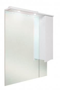 Зеркальный шкафчик Onika Моника 75 белый, правый, с подсветкой (207507)