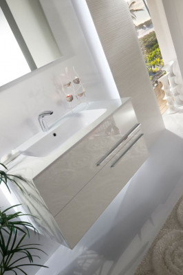 Armadi Art Moderno Caro CR81 тумба с раковиной, белый глянец, 81 см