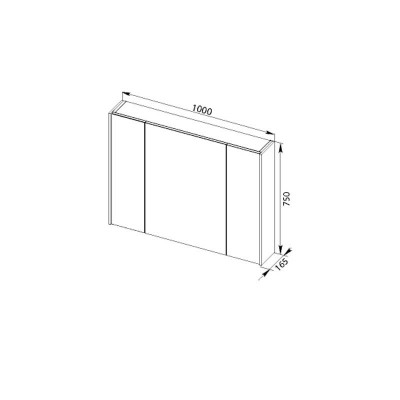 Aquanet Латина 100 00179636 зеркало, белый