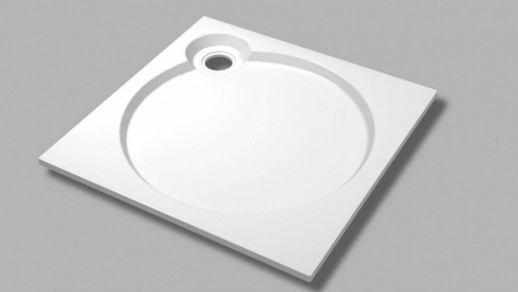 Поддон душевой Cezares Tray TRAY-S-A-90-56-W, 90 х 90 см, белый, из искусственного камня