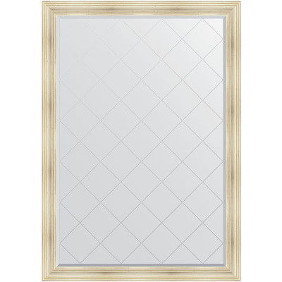 Зеркало настенное Evoform ExclusiveG 189х134 BY 4504 с гравировкой в багетной раме Травленое серебро 99 мм