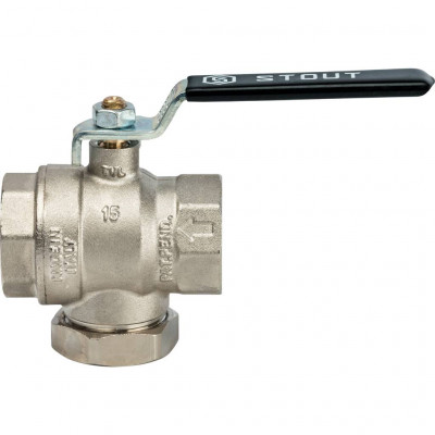Кран шаровой с фильтром 1 STOUT (SVF 0001 000025)