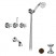 Nicolazzi Classica 1403 DB 18 смеситель для ванны с ручным душем, темная бронза/ручки Dames Anglaises