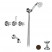 Nicolazzi Classica 1403 DB 18 смеситель для ванны с ручным душем, темная бронза/ручки Dames Anglaises
