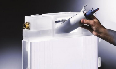 Стеклянная панель TECElux с механическим блоком управления, стекло черное, клавиши хром глянцевый (9650004)