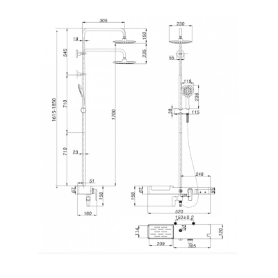 Lemark Tropic LM7007C душевая стойка, хром