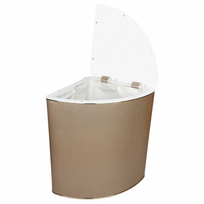 Geralis RBG-U Ромб корзина для белья темная, кант золото, угловая