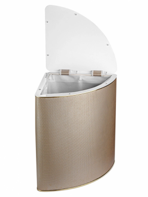 Geralis RBG-U Ромб корзина для белья темная, кант золото, угловая