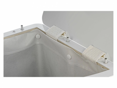 Geralis RBG-U Ромб корзина для белья темная, кант золото, угловая